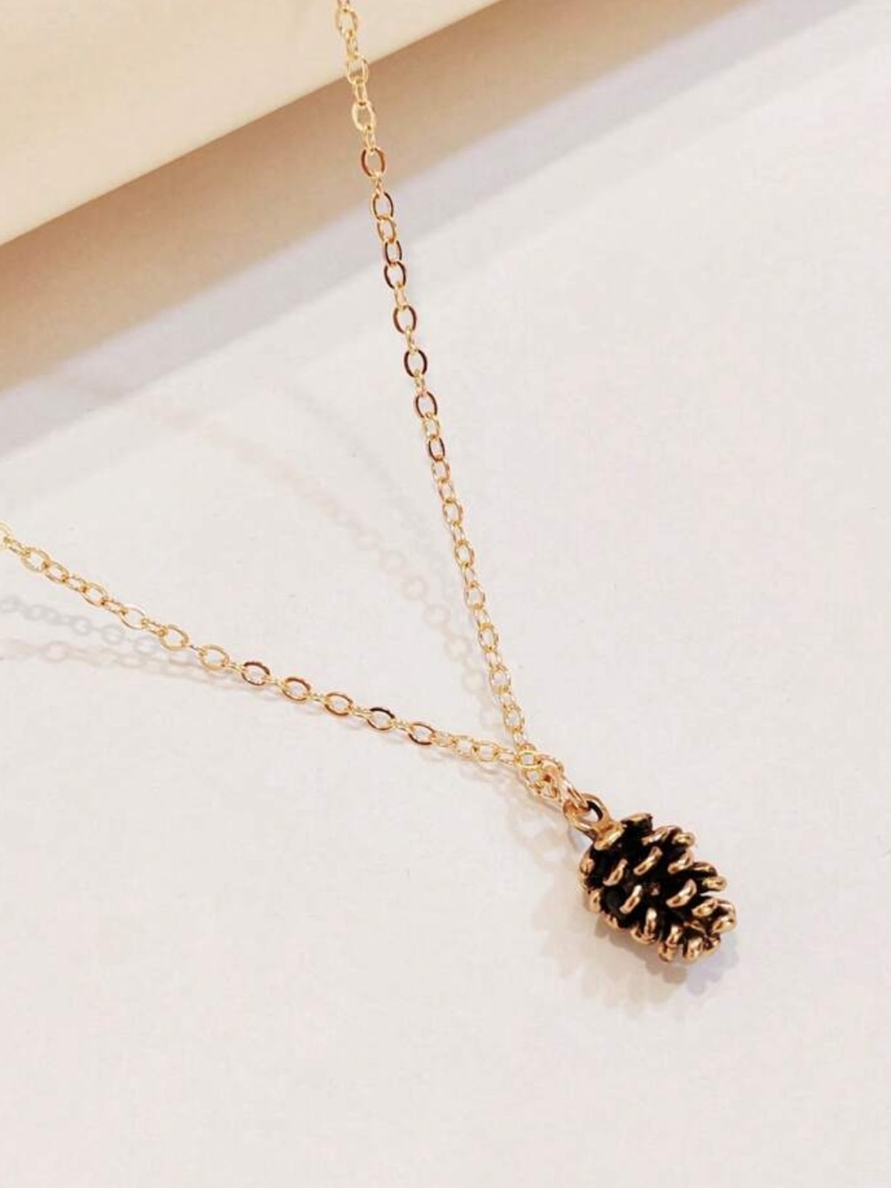Autumn Pinecone Pendant Necklace - Women's Jewelry